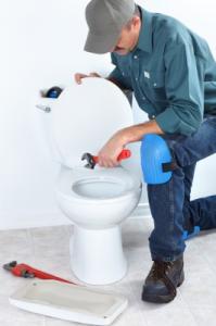 Dave, one of our Burke plumbing contractors is fixing a broken toilet
